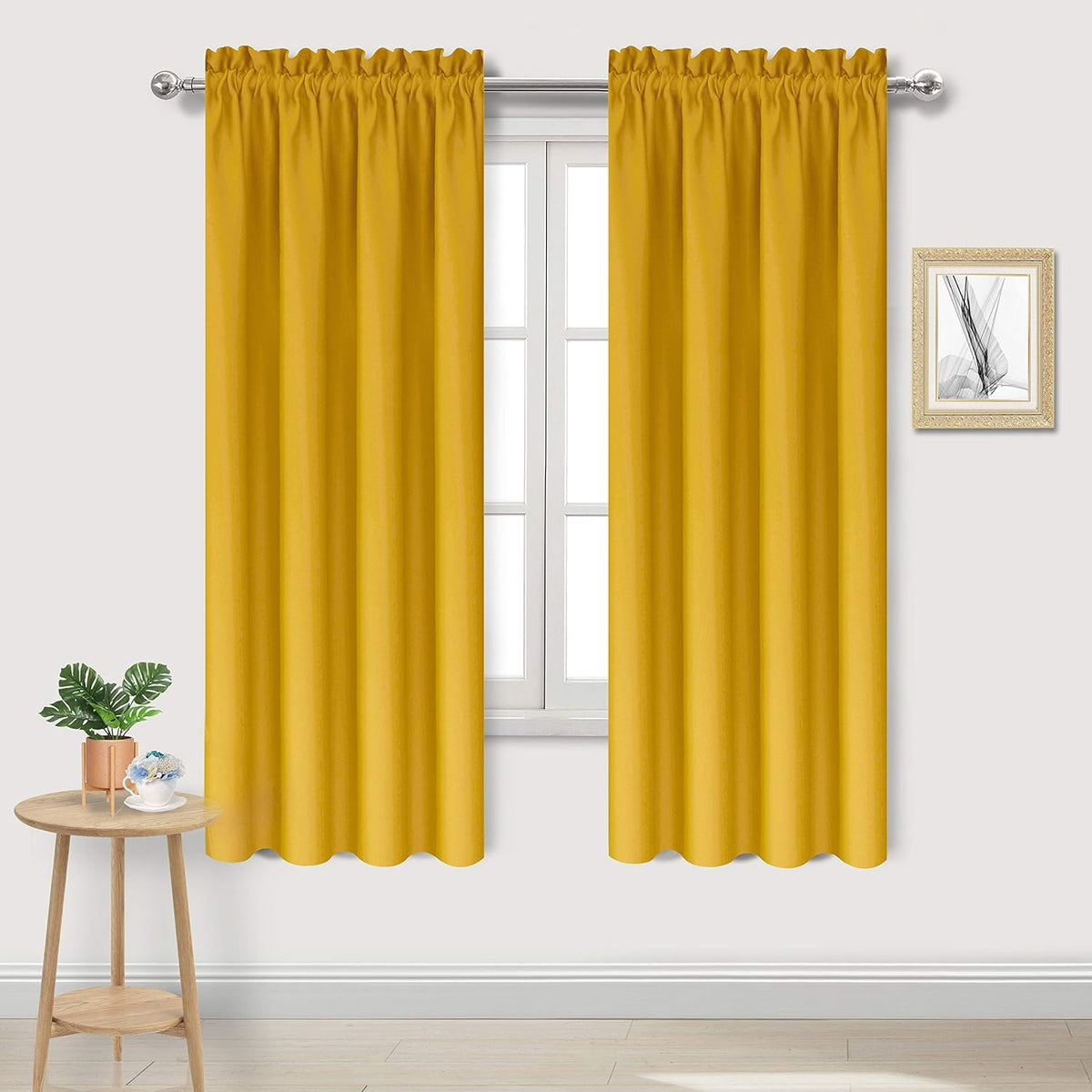 DWCN Blackout Curtains Room Darkening Thermal Insulated Bedroom Curtains Window Curtain Panels, 42