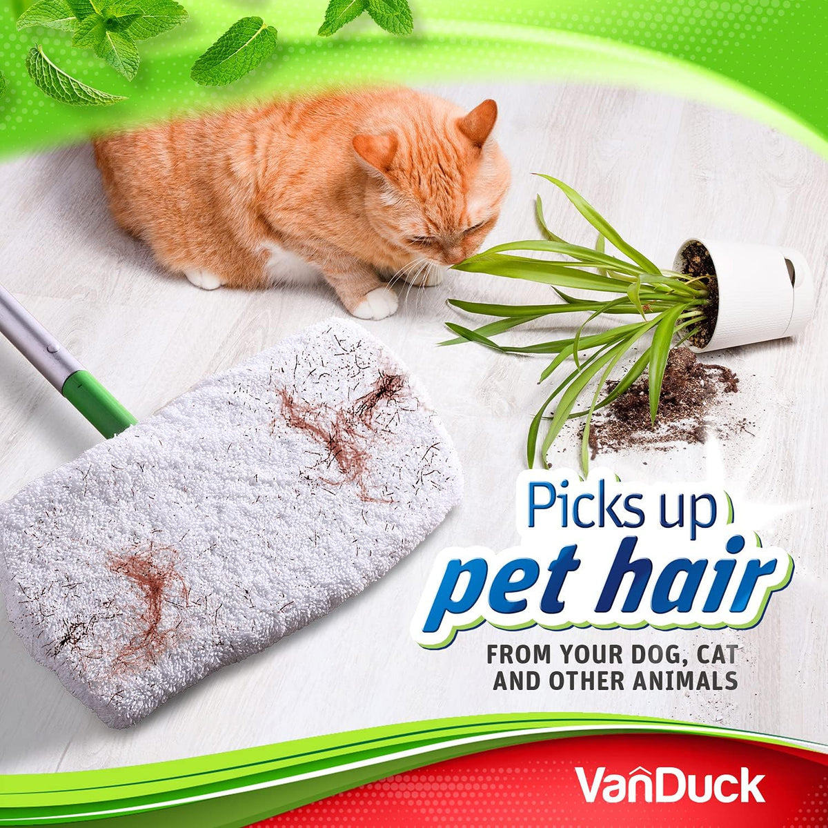 VanDuck Reusable 100% Cotton Mop Pads Compatible with Swiffer Sweeper (8-Pack), Terry Cloth Mop