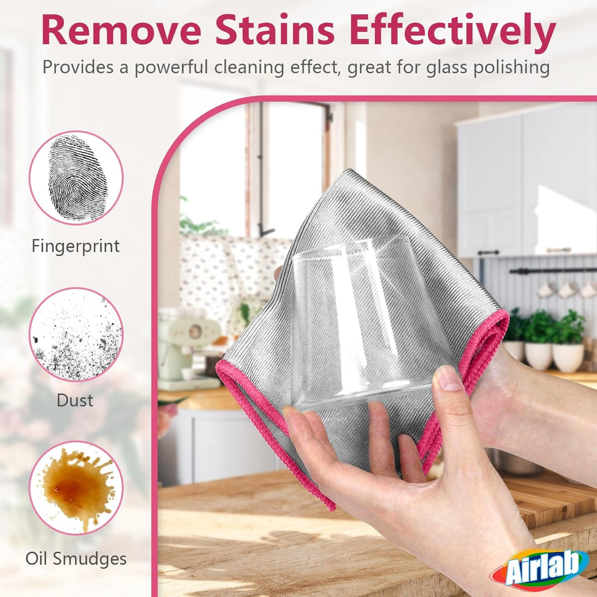 Glass Polishing Cloth Streak Free Miracle Microfiber Cleaning Cloth Lint Free Cleaning Rags for