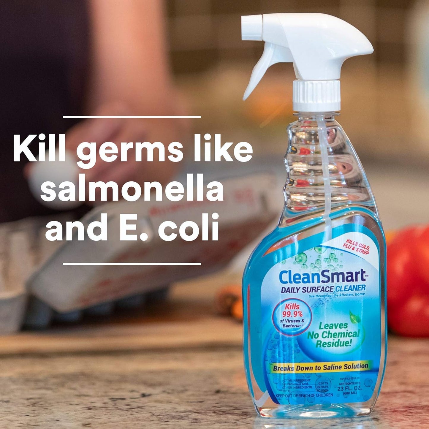 CleanSmart Daily Surface Cleaner and Pet-Safe Disinfectant, Kills 99.9% of Viruses, Bacteria, 23