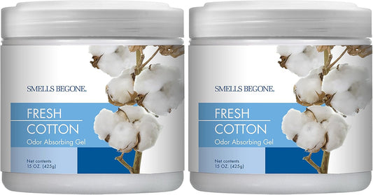 SMELLS BEGONE Air Freshener Odor Absorber Gel - 15 oz, Pack of 2 - Absorbs and Eliminates Odor in