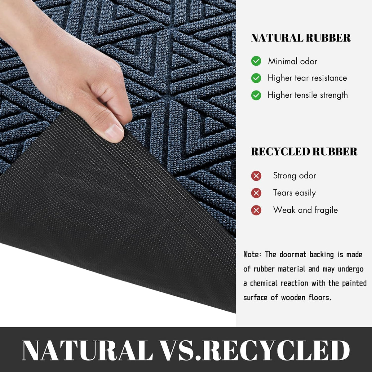 Yimobra Large Door Mat 36x24, All-Weather Waterproof Non-Slip Welcome Matt Outdoor, Heavy Duty Non
