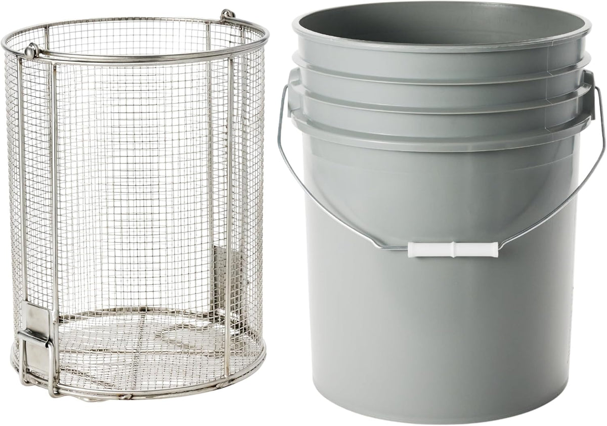 Dip N’ Drain – The Ultimate Stainless Steel Parts Cleaning Basket | Fits Any 5-Gallon Bucket, 1/4″