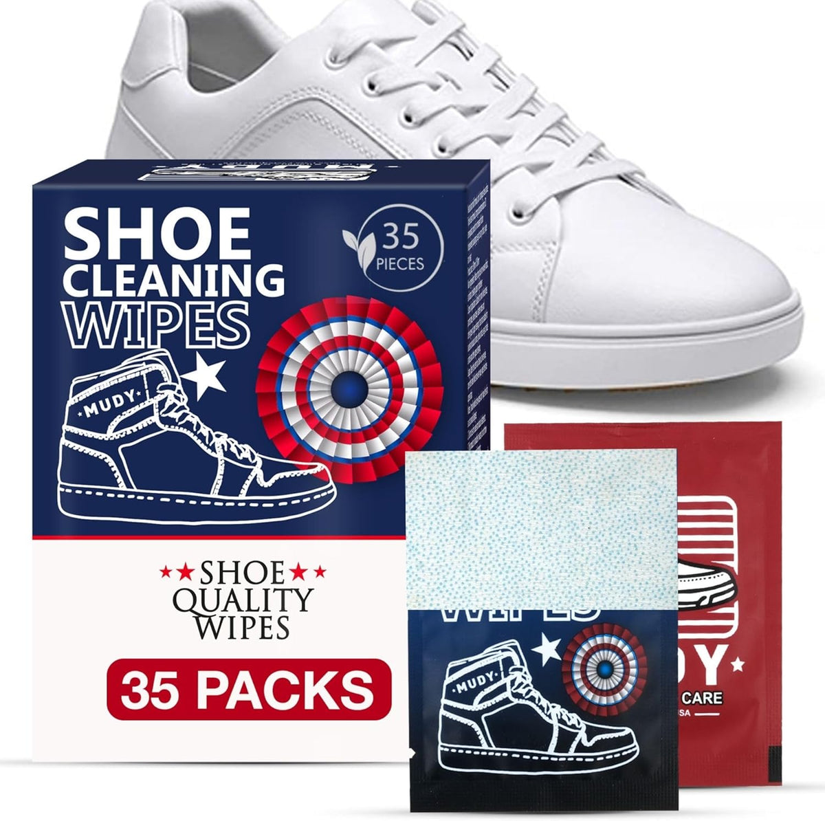 Sneaker Cleaner Wipes 35 Packs Suede Leather Tennis Quick Cleaning Disposable Travel Portable