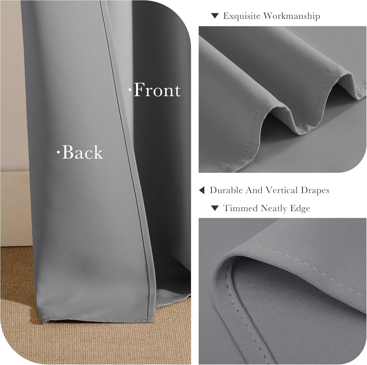 PONY DANCE Black Out Curtains for Bedroom 54 inch Length 2 Panels Set, Thermal Insulated Room