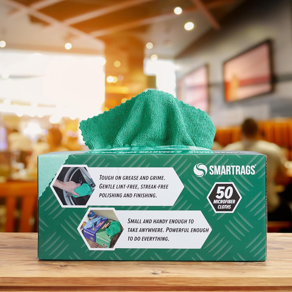 Arkwright Smart Rags in Box - (Bulk Case of 400) Lint Free Microfiber Cleaning Cloth, Scratch &