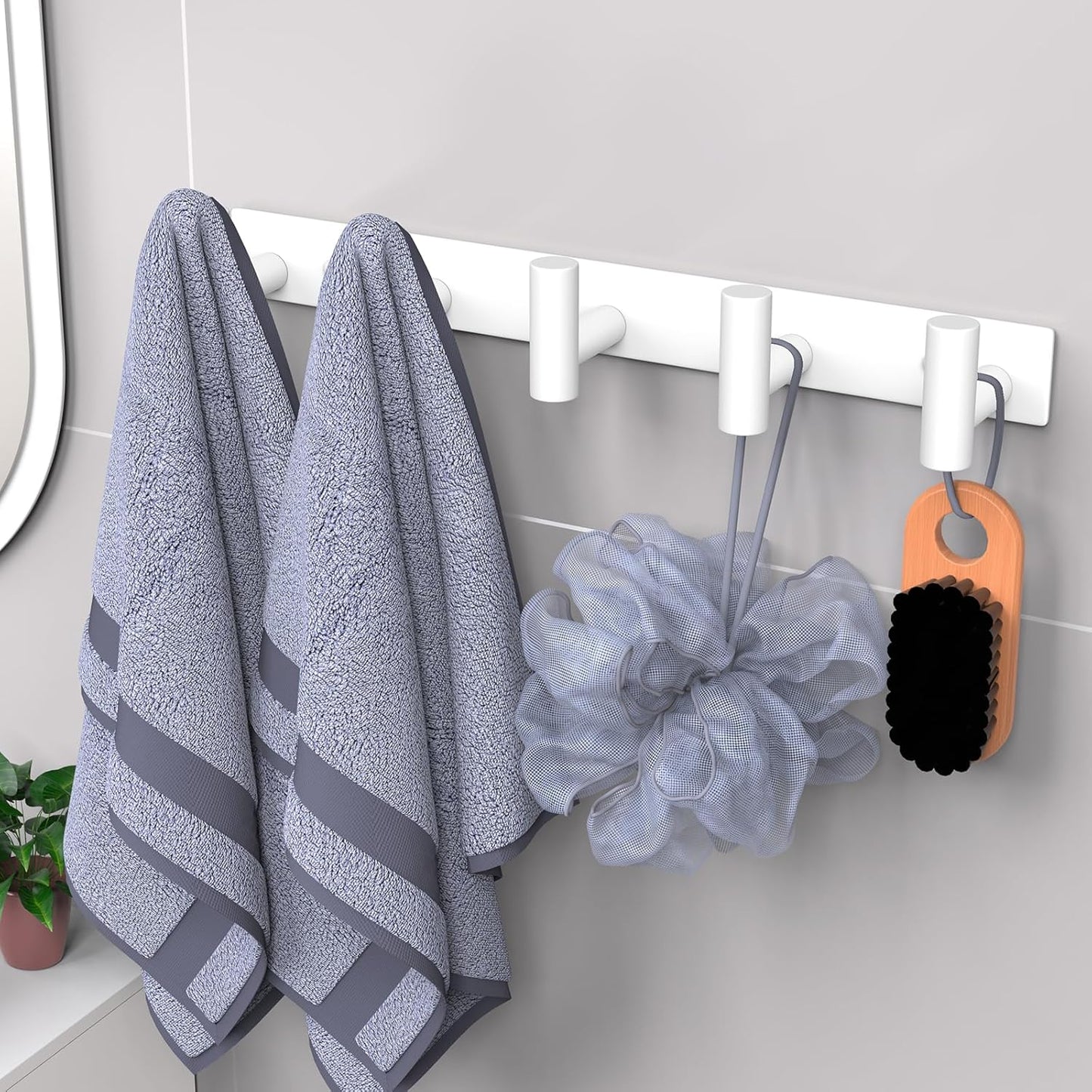 VAEHOLD Hat and Coat Wall Mount Rack - Hooks for Robes, Bags, Keys, and Towels - Bathroom Towel