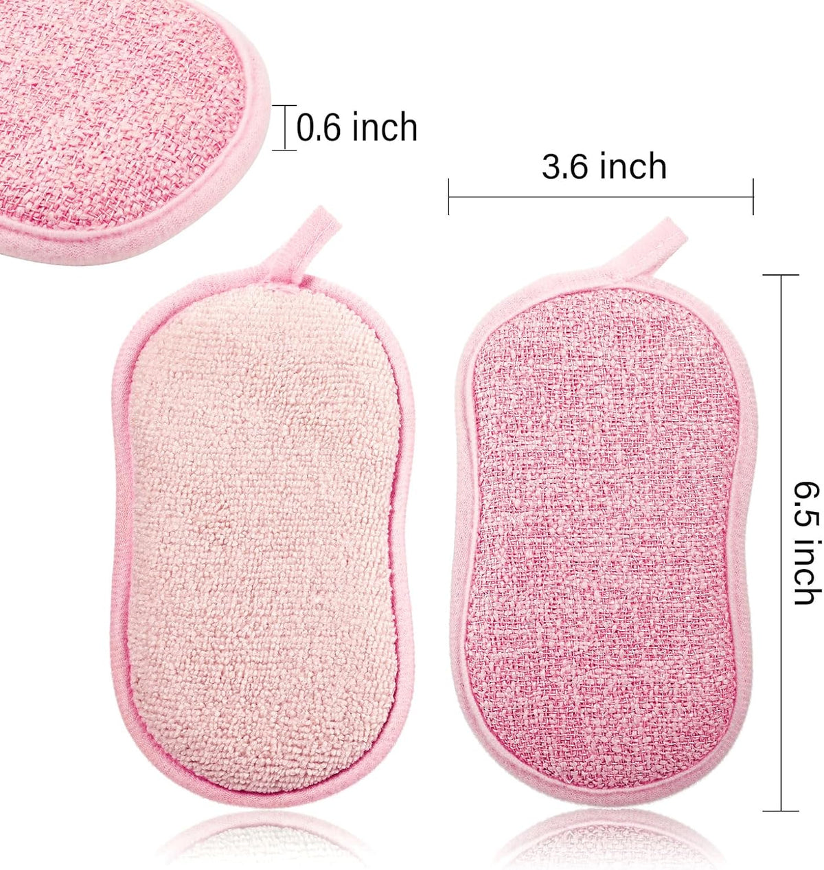 Boao 10 Pieces Multipurpose Kitchen Scrub Sponges, Non-Scratch Microfiber Scrub Sponges for Kitchen