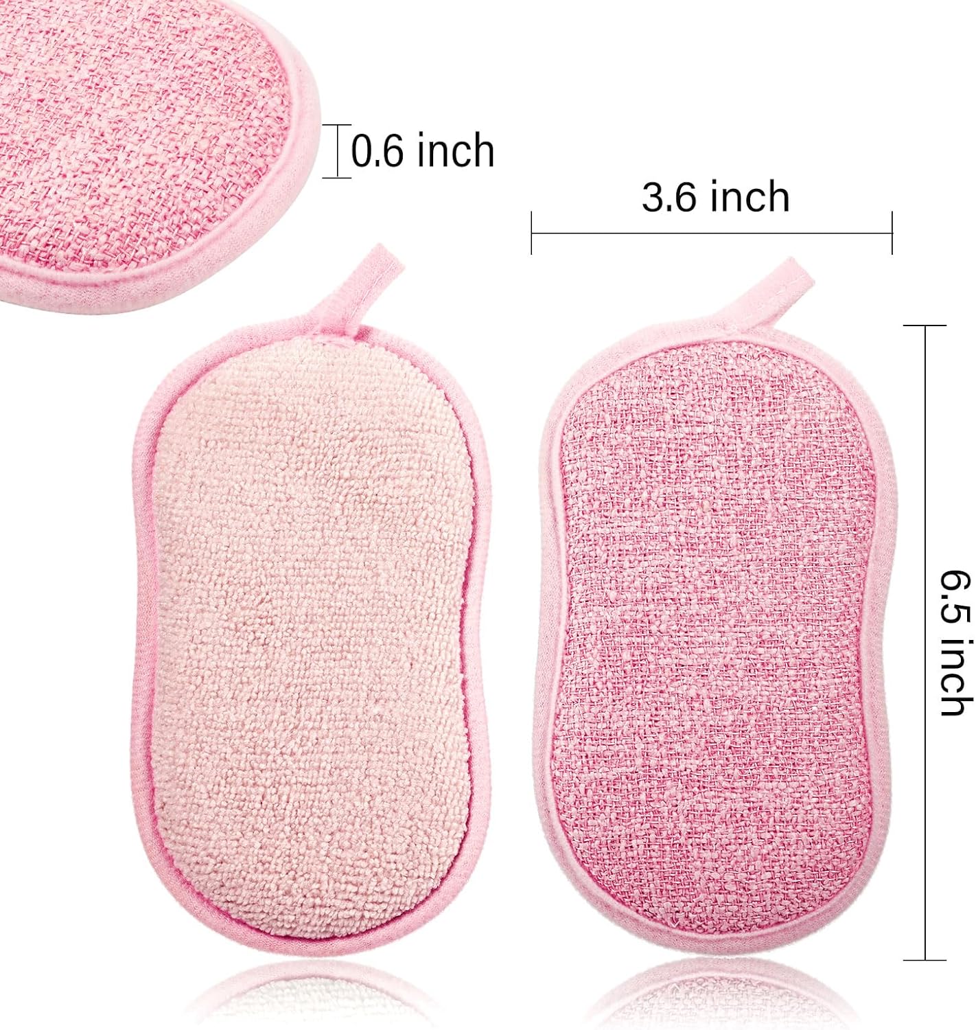Boao 10 Pieces Multipurpose Kitchen Scrub Sponges, Non-Scratch Microfiber Scrub Sponges for Kitchen