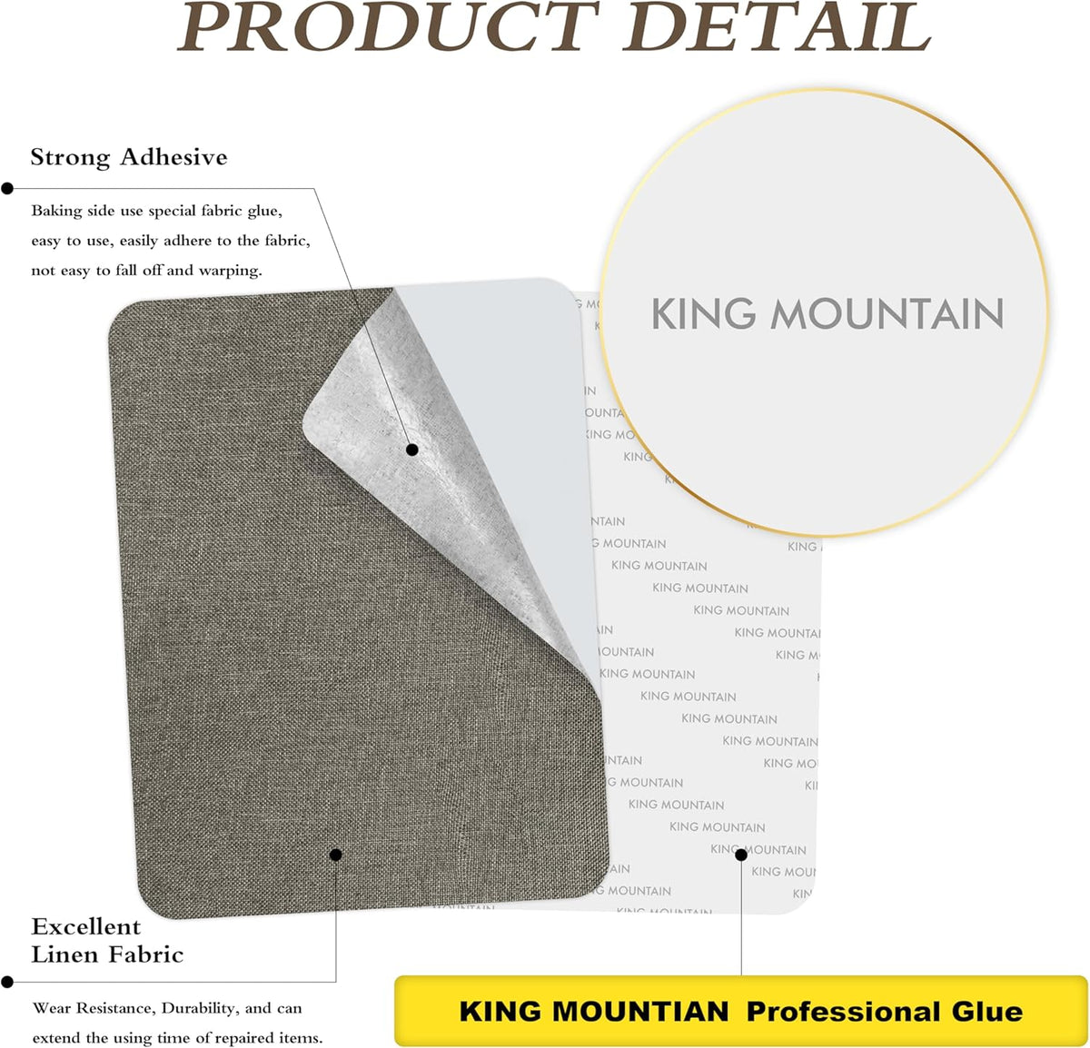 Fine Linen Repair Patches, Self-Adhesive Linen Fabric Patches, 8X11 inch 2 PCS, Multi Color, Can be