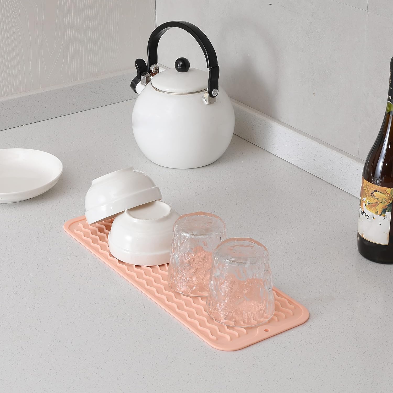 Silicone Dish Drying Mat for Multiple Usage,Easy clean,Eco-friendly,Heat-resistant Silicone Mat for