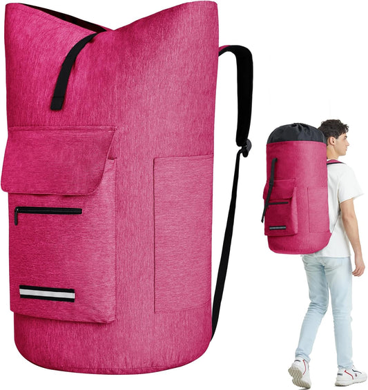 Laundry Bag Extra Large 115L，Laundry Backpack with Shoulder Straps，Sturdy Travel Laundry Bags with