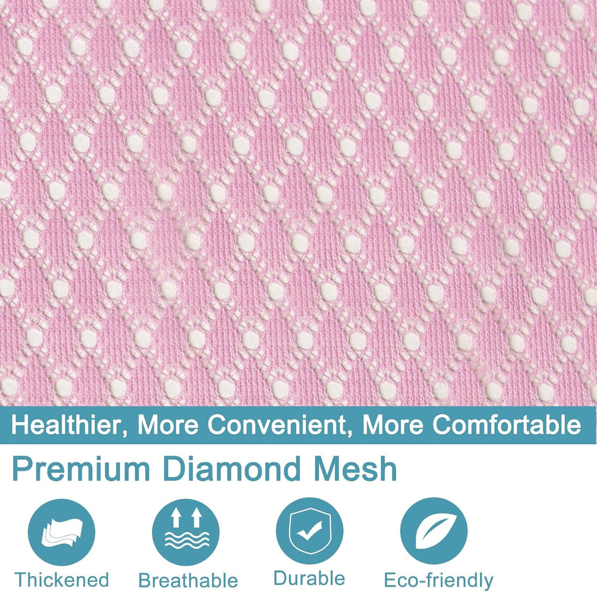 Polecasa Heavy Duty Diamond Large Mesh Laundry Bag with ID Tag and Locking Drawstring Closure - 24