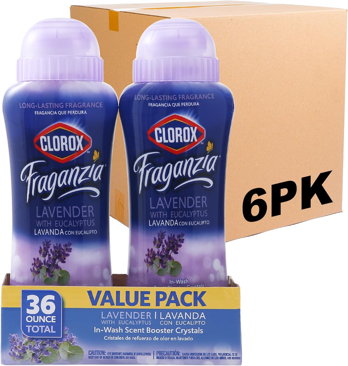 Clorox Fraganzia Scent Boosting in-Wash Laundry Crystals, Lavender - 12 Count - 18 Oz Each |