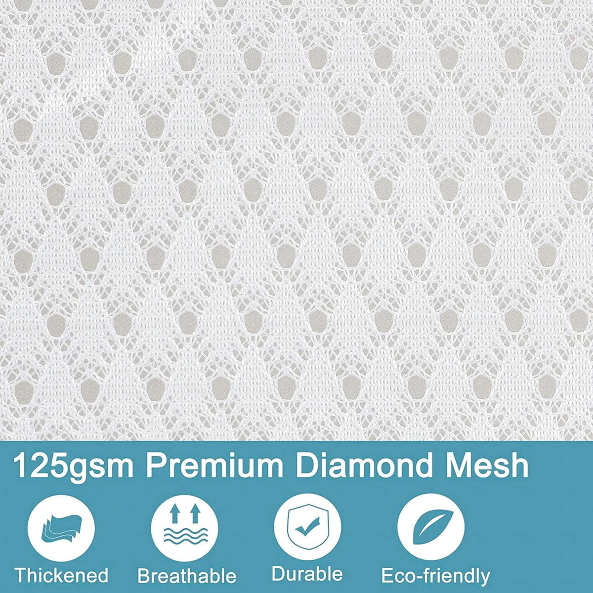 Polecasa 2Pcs 24 x 24 Inches Extra Durable 125g Diamond Mesh Laundry Bags with Sturdy Zipper for