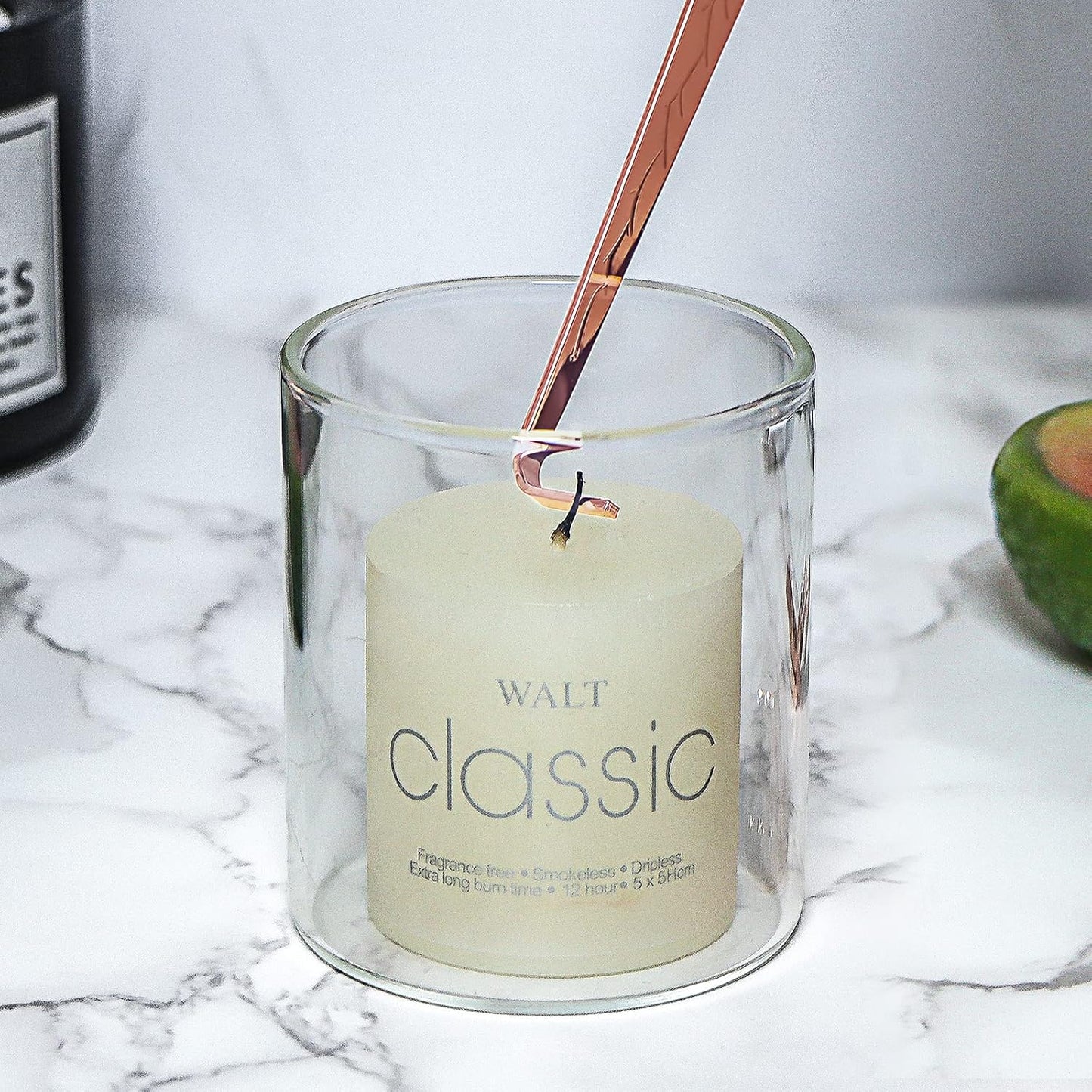 Lsnisni 4 in 1 Candle Accessory Set - Wick Cutter, Snuffer, Dipper & Electric Lighter - Gifts for