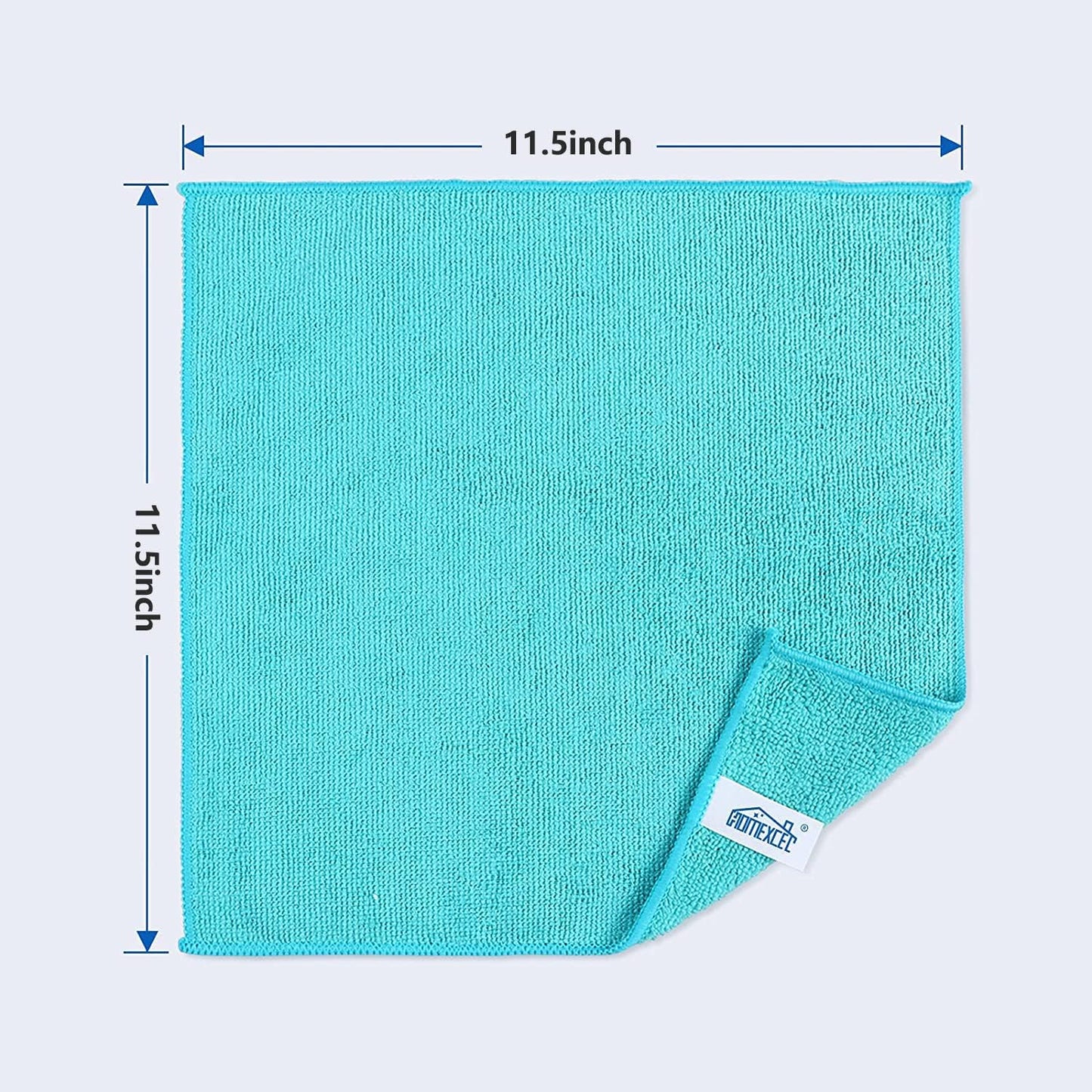 HOMEXCEL Microfiber Cleaning Cloth, 8 Pack Cleaning Rags, Cleaning Towels with 4 Color Assorted
