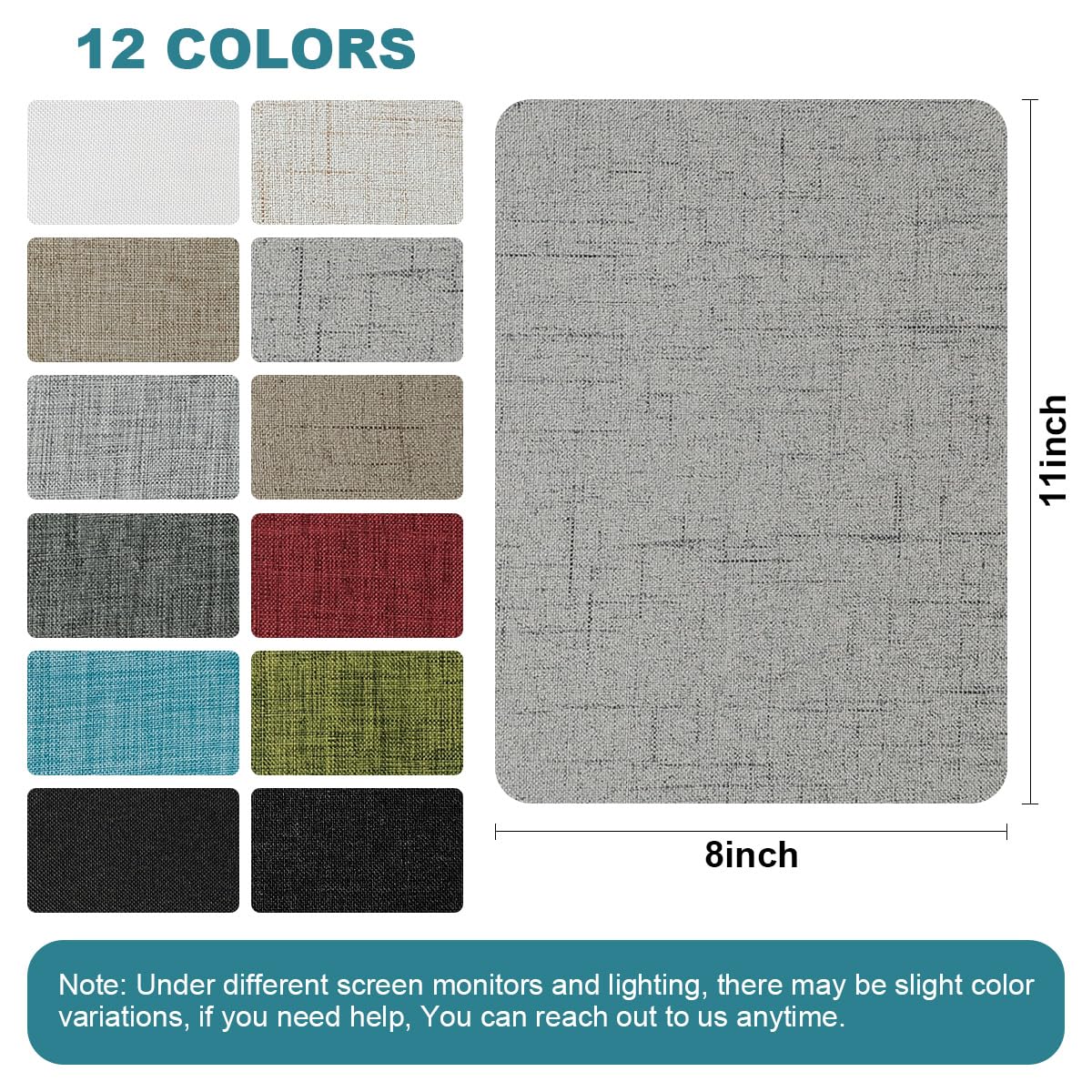 J.CARP 2Pcs Linen Repair Patches, Large Self-Adhesive Fabric Patch for Sofas, Couch, Furniture, Car