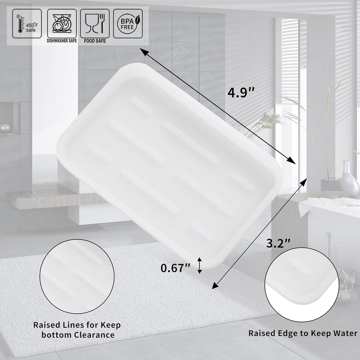 Silicone Kitchen Sink Organizer Tray for Multiple Usage,Easy Clean Sponges Holder for Kitchen