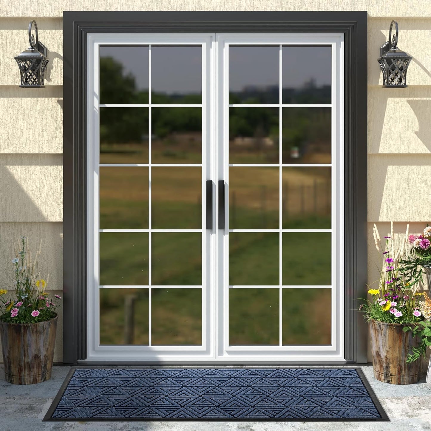 Yimobra Large Door Mat 47x24, All-Weather Waterproof Non-Slip Welcome Matt Outdoor, Heavy Duty Non