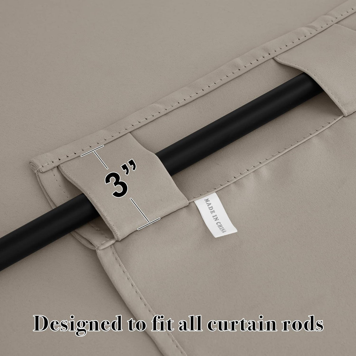RYB HOME Blackout Curtains for Bathroom - Thermal Insulated Light Block Small Window Curtains, Back