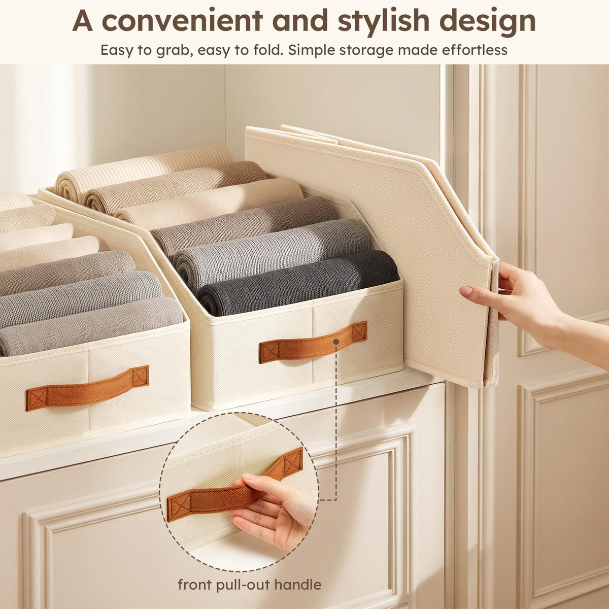 Homsorout Fabric Storage Bins for Organizing, 6 Pack – view 6