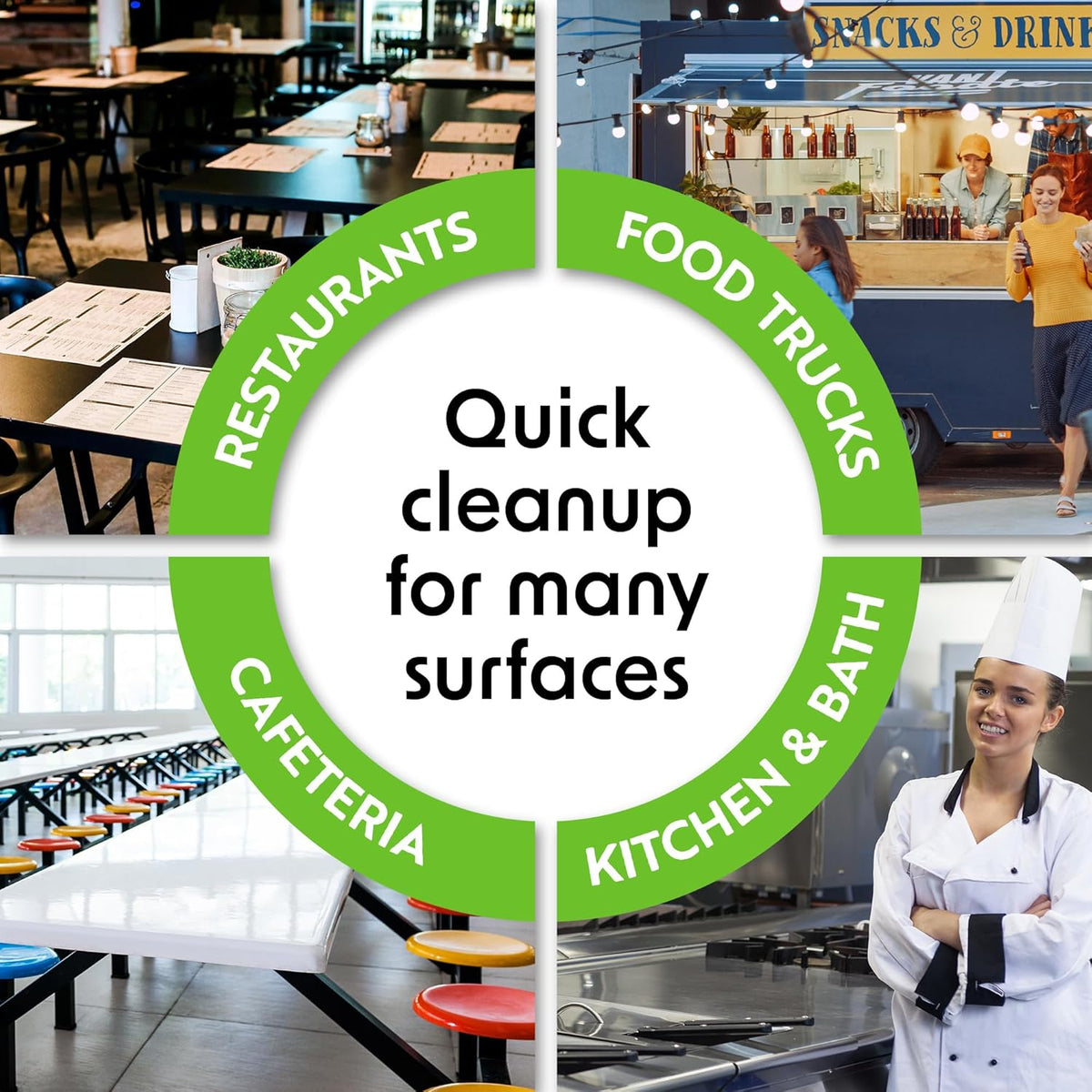 Wipex Table Bussers - Natural Cleaning Vinegar Counter and Table Wipes, 400 Ct Unscented Disposable
