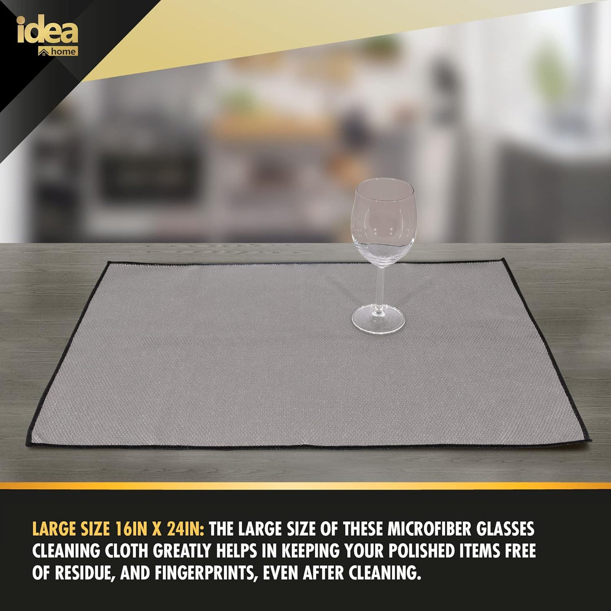 Idea Home Premium Microfiber Cleaning Cloth Ultra Absorbent Streak and Lint Free Fish Scale Large