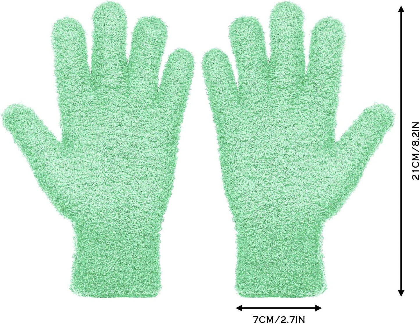 Patelai 2 Pairs Microfiber Gloves for plants Dusting Cleaning Glove Mittens House Cars Blinds
