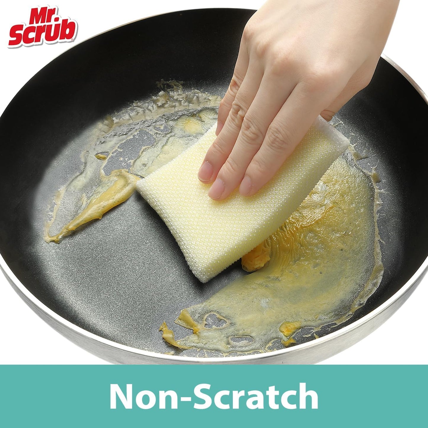 Sponges Kitchen Scrub Dish Sponge Scouring Pad, 6 Pads Cleaning Brush Dishwasher Soap Supplies