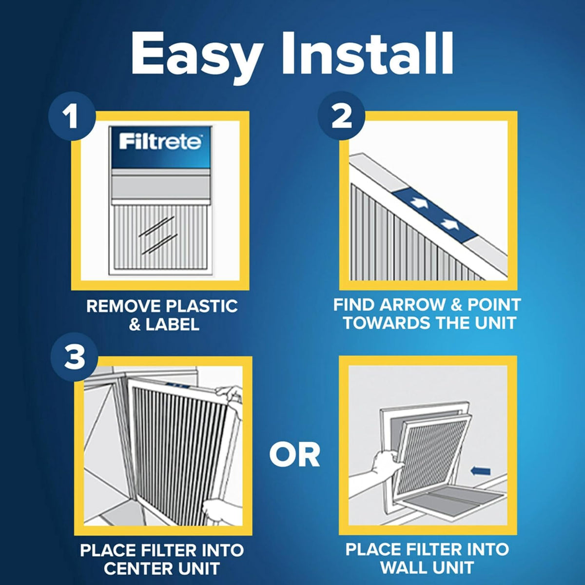 Filtrete 20x22x1 AC Furnace Air Filter, MERV 11, MPR 1000, Micro Allergen Defense, 3-Month Pleated