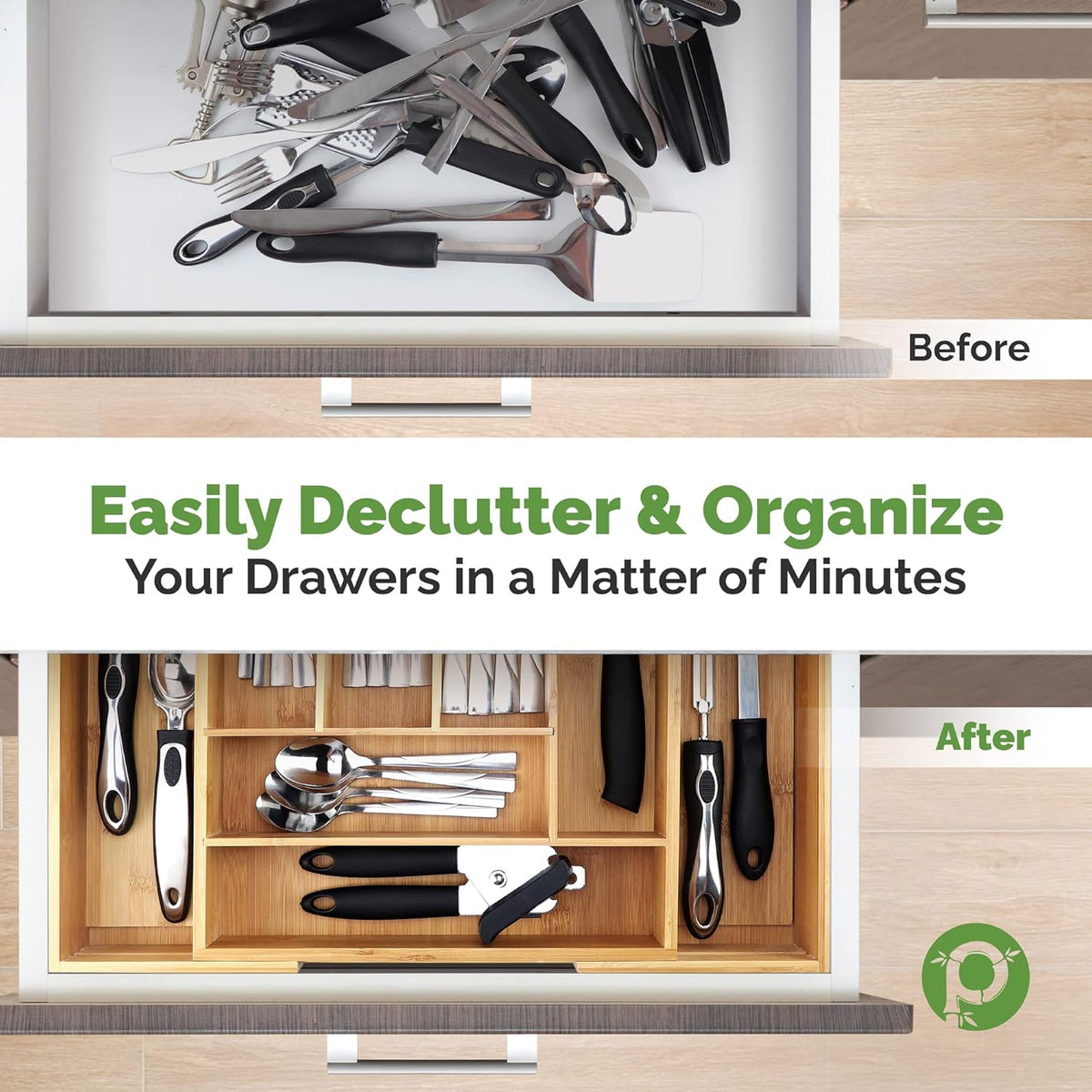 Silverware Tray for Drawer Organizer,Kitchen Drawer Organizer,Cutlery Organizer in Drawer, Flatware