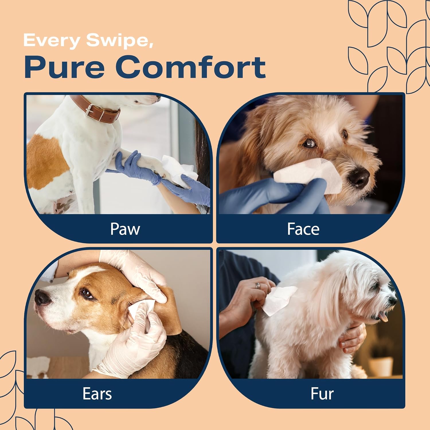 Pet Wipes for Dogs and Cats Plant Based – Unscented (Pack of 400) Dog Wipes for Paws and Butt