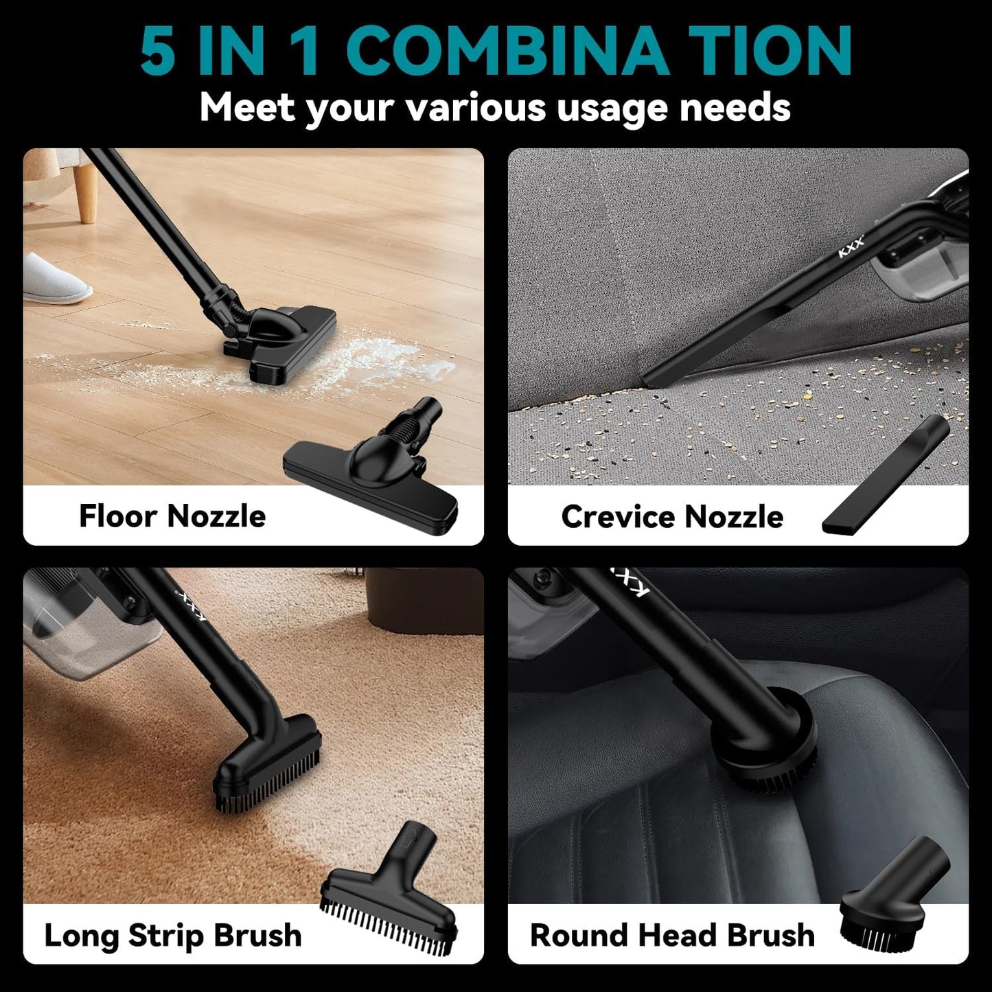 KXX Cordless Vacuum for makita 18V Battery, Handheld Electric Power Vacuum Cleaner for Hardwood
