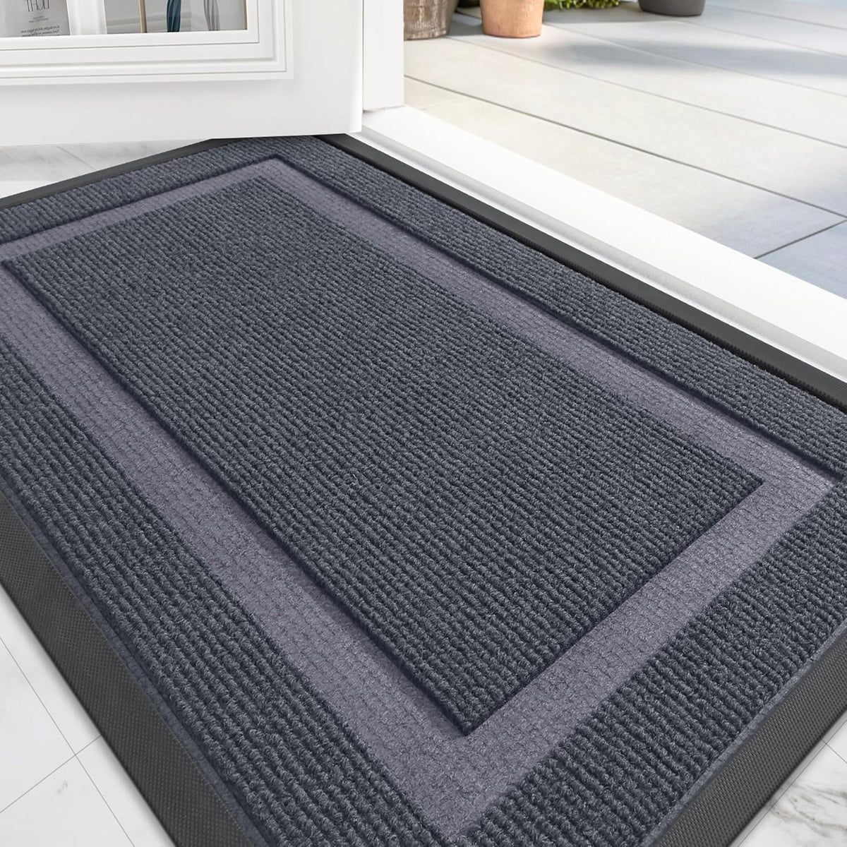 OLANLY Front Door Mat Indoor Outdoor Entrance, Waterproof All-Season, All-Weather Doormat, Sturdy