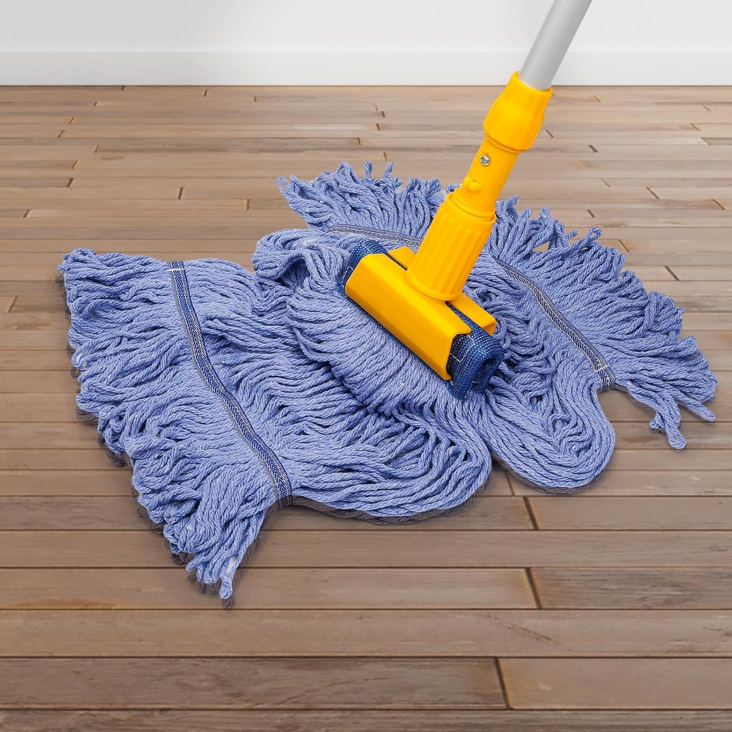 Pack of 6 Heavy Duty Commercial Looped End Cotton Mop,String Cotton Mop Refill Heads for