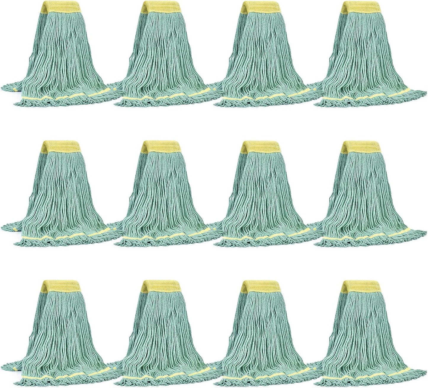 Matthew Cleaning Commercial Mop Head Replacement, 5 Inch Wide Headband, Looped End Cotton Blend