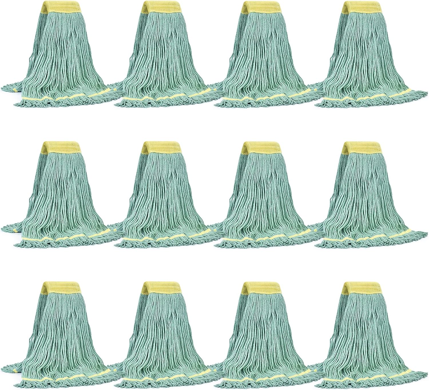 Matthew Cleaning Commercial Mop Head Replacement, 5 Inch Wide Headband, Looped End Cotton Blend
