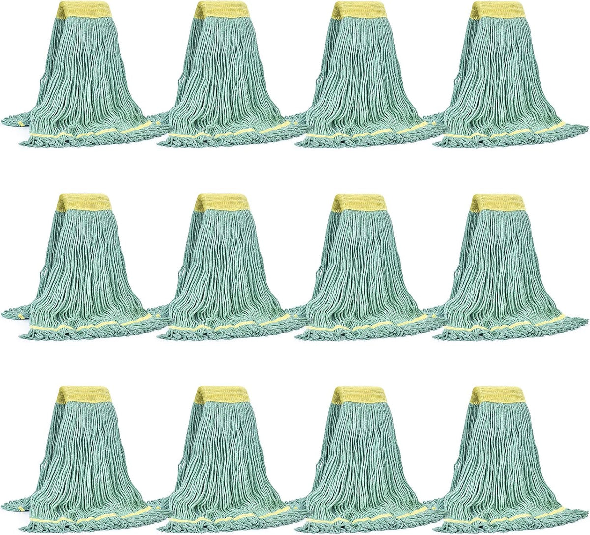 Matthew Cleaning Commercial Mop Head Replacement, 5 Inch Wide Headband, Looped End Cotton Blend
