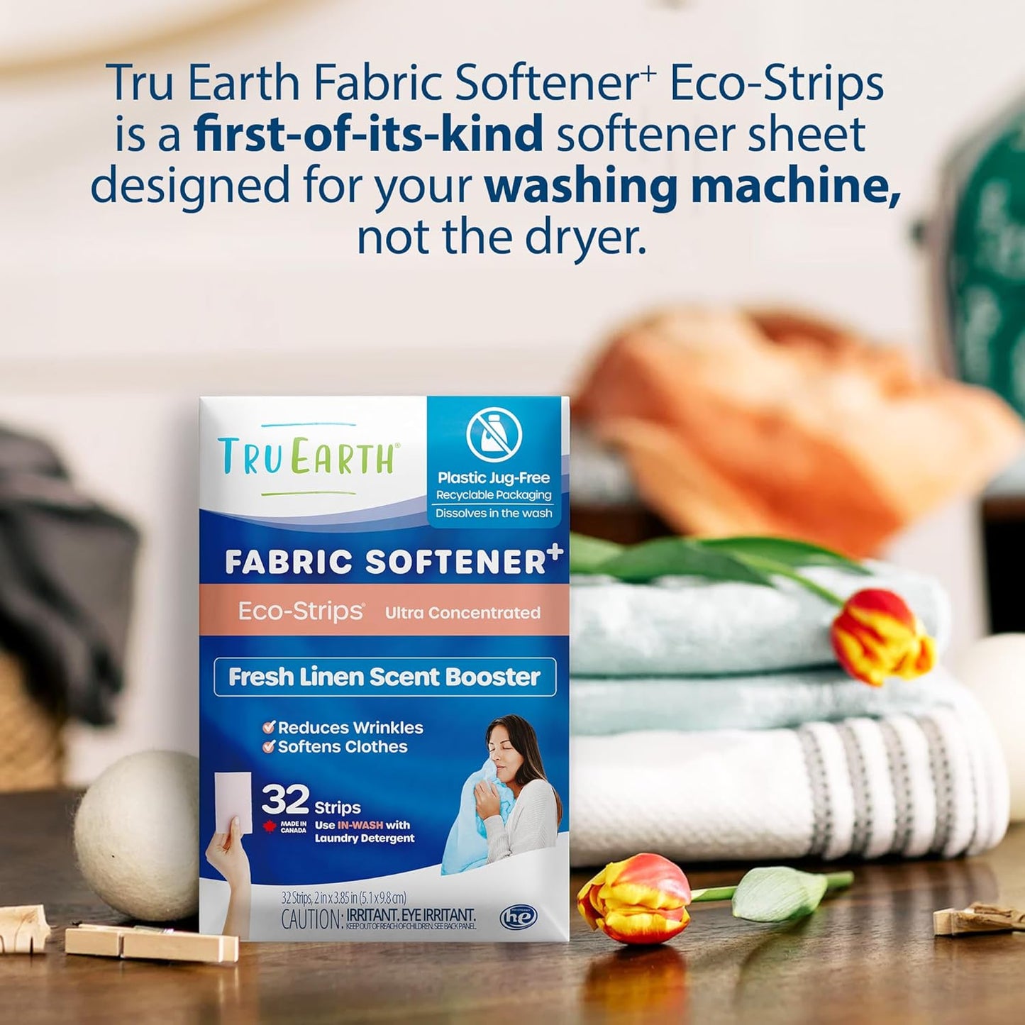 Tru Earth Fabric Softener Strips for Washing Machine, Alternative to Fabric Softener Liquid and