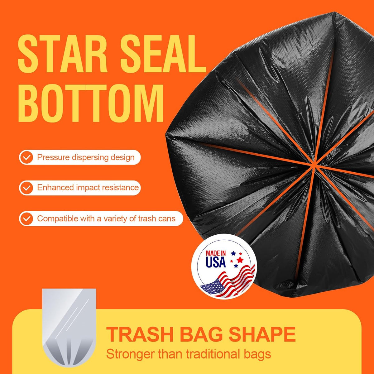 Delxo 30-33 Gallon Black Trash Bags, 250 Count – Medium Duty Garbage Bags, Thick, Durable &