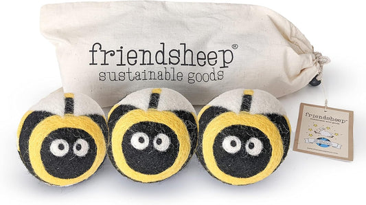 Friendsheep Wool Dryer Balls, Organic Reusable Fabric Softener Alternative for Laundry, Handmade