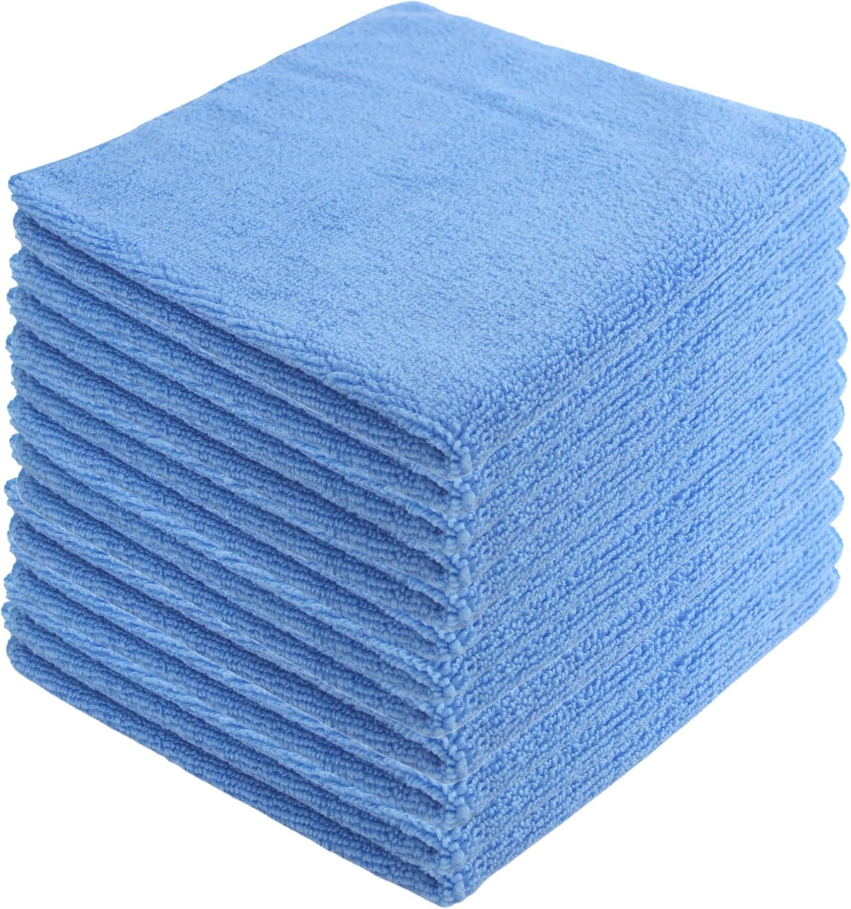 Microfiber Cleaning Cloths,12 Pack, 16"x16", All-Purpose, Softer, Highly Absorbent, Lint-Free