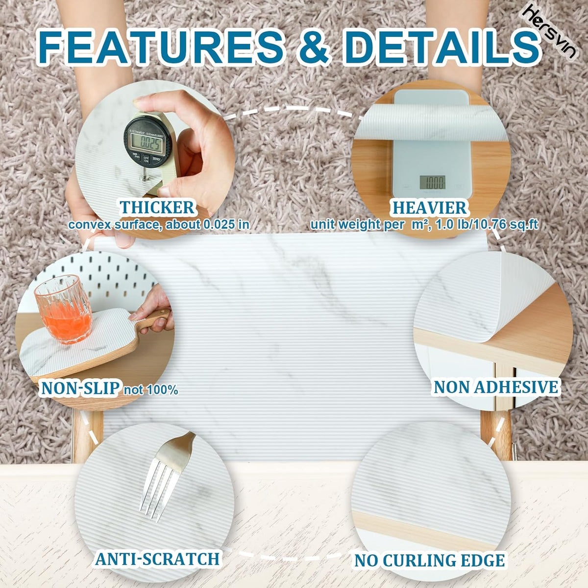 Shelf Liners 24 in x 20 ft EVA Drawer Mats, Non-Adhesive Cupboard Protector, Kitchen Cabinet Lining