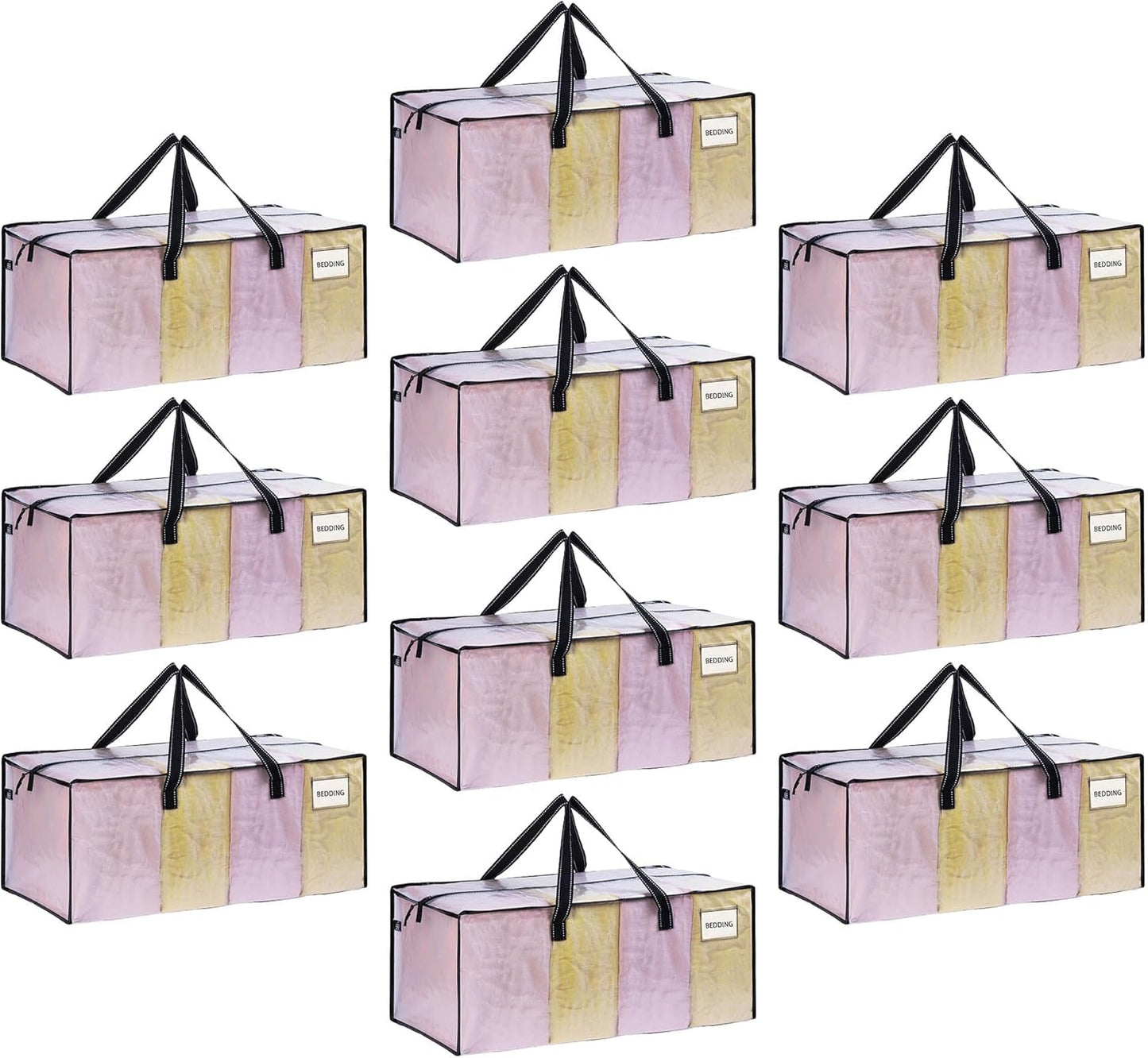 VENO 10 Pack Moving Bags Extra Large Storage Bags for College Move-In, Heavy-Duty Storage Totes