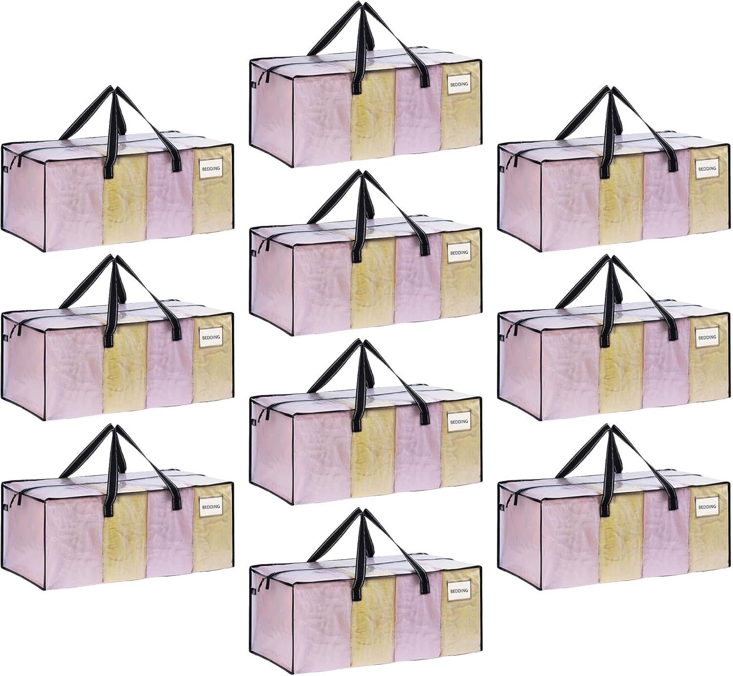 VENO 10 Pack Moving Bags Extra Large Storage Bags for College Move-In, Heavy-Duty Storage Totes