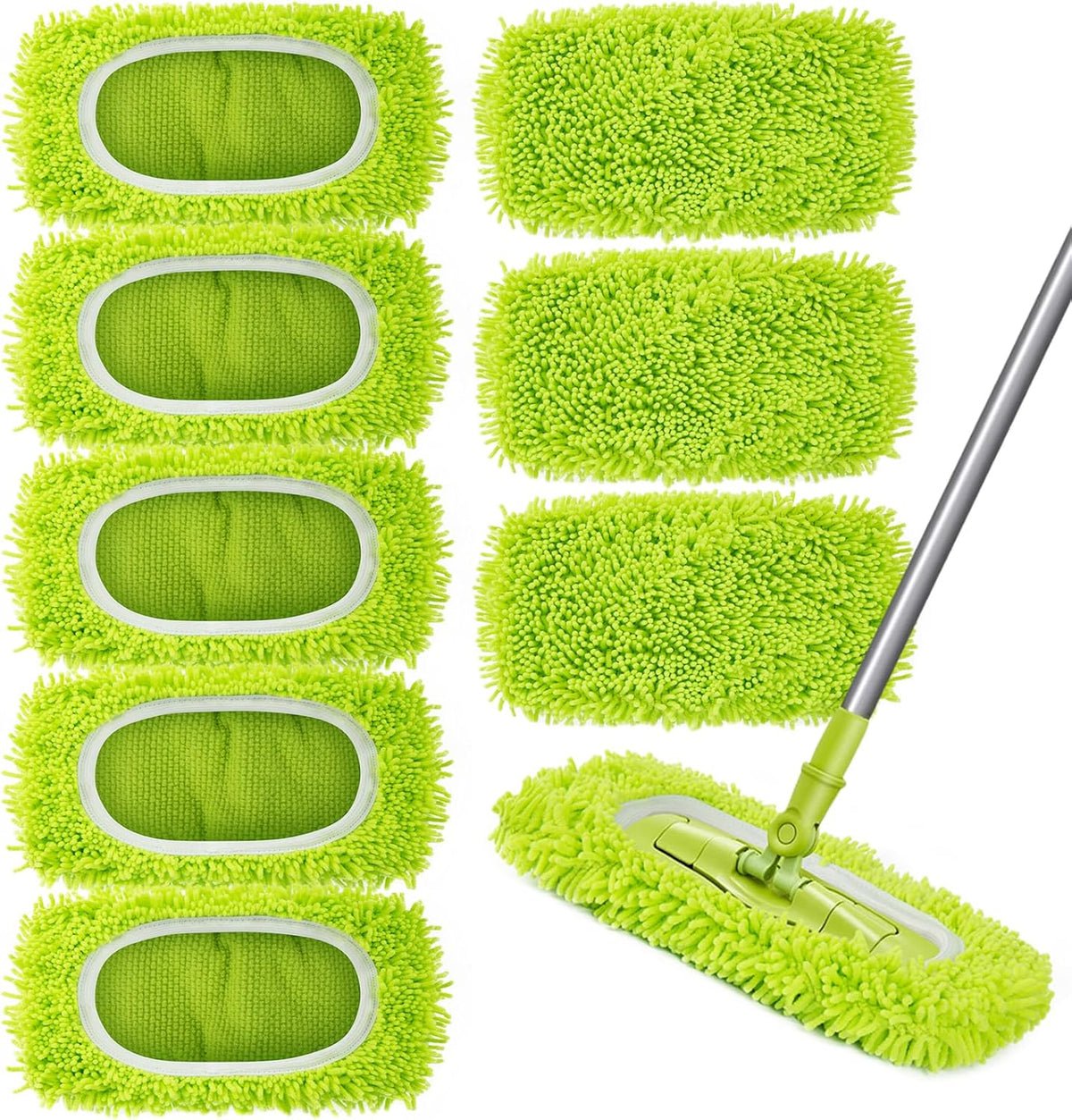 Reusable Dry Sweeping Cloths Microfiber Wet Mop Pads Compatible with Swiffer Sweeper Mop