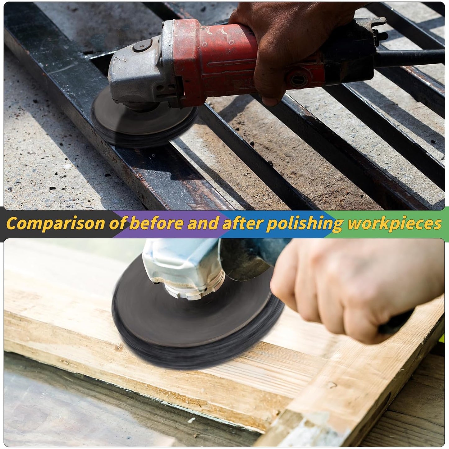 20 Pcs 4" x 5/8" Strip Discs Bulk, Paint Stripping and Rust Removal Wheels for Angle Grinders