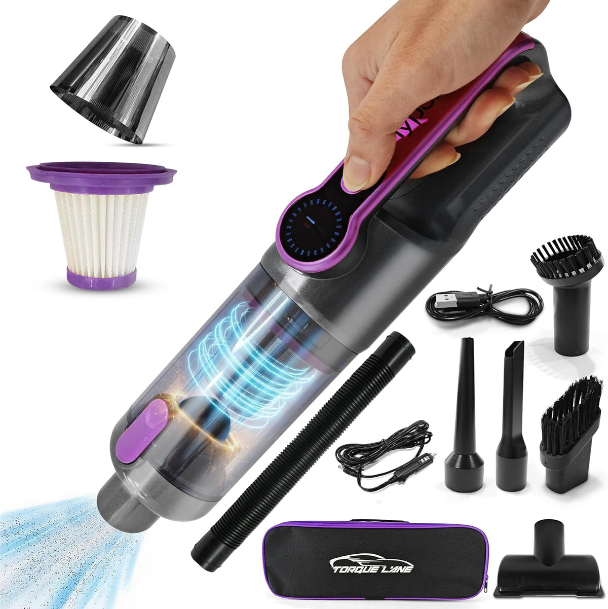 Car Vaccum Cleaner - 2 in 1 Handheld, High Power, Portable Vaccum Cordless & Corded + Blower with