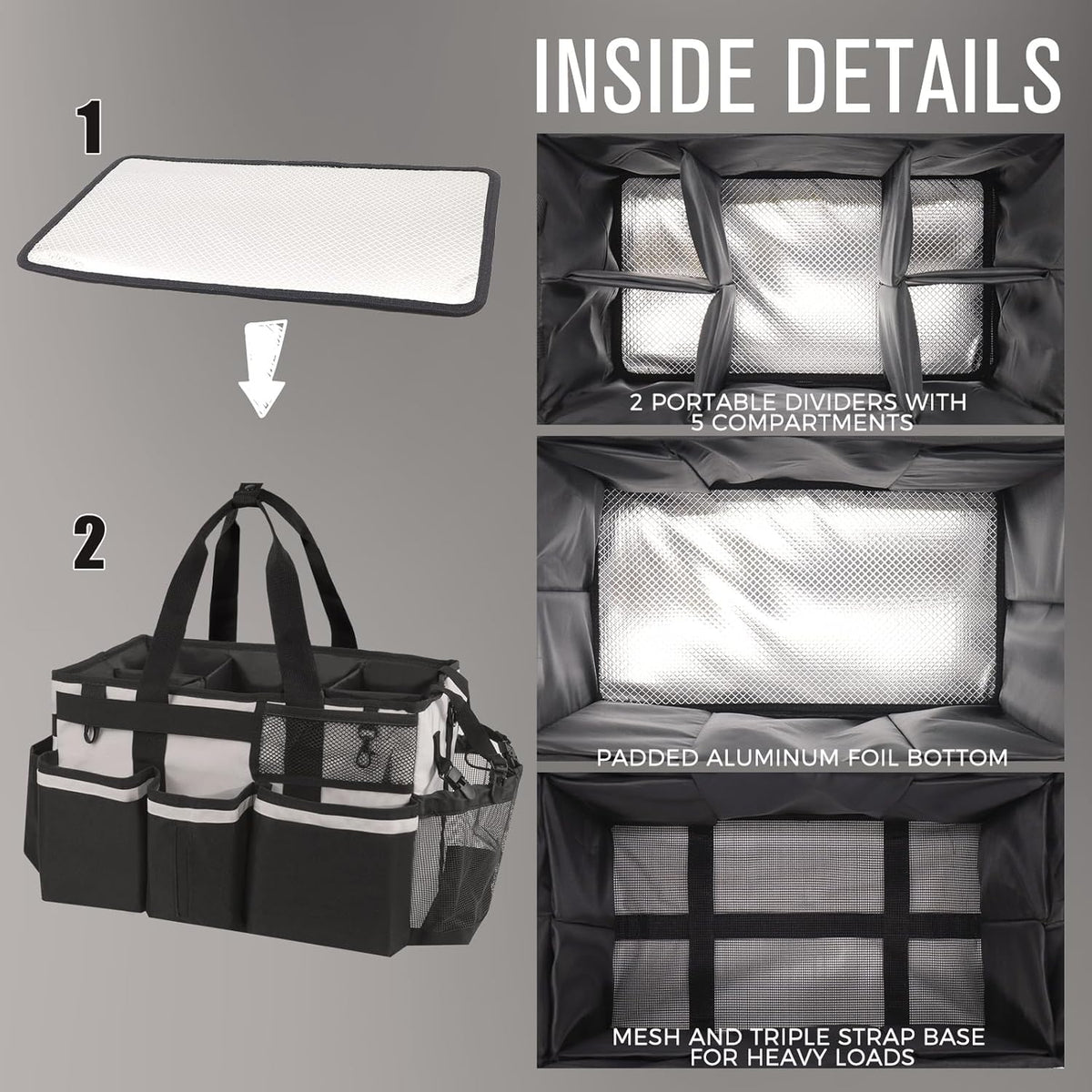 Wearable Cleaning Caddy, Cleaning Caddy Supplies Organizer with Handle & Shoulder Straps for